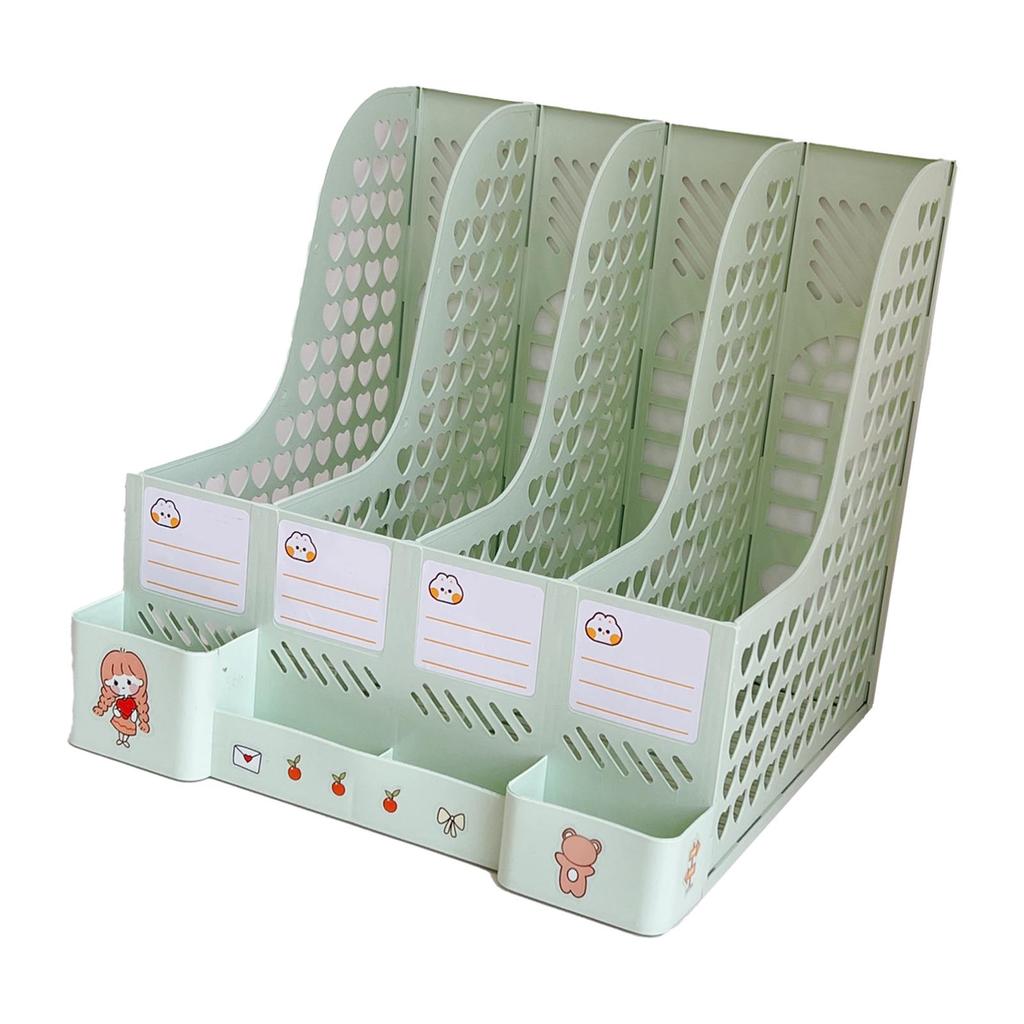 Desk File Organizer Multiple Compartments Strong Plastic Large Capacity Detachable Large Capacity