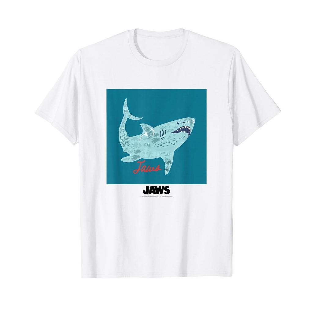 JAWS Official Licensed Shark and Marine Life Graphic T-Shirt Unisex Cotton Tee