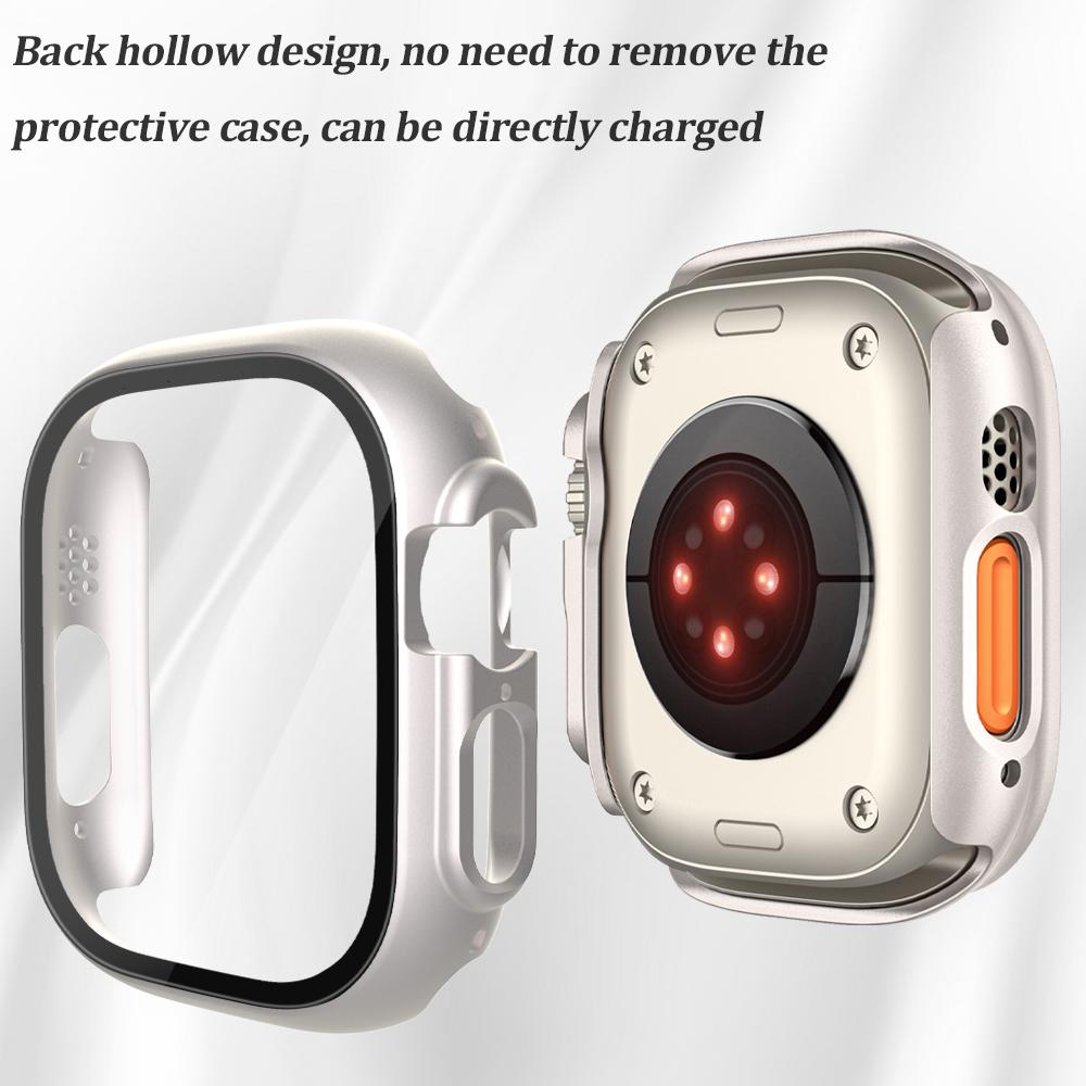 Glass+Case for Apple Watch Series 7/8/9 41mm 45mm Screen Protector 44mm40mm Bumper for iWatch Ultra/Ultra2 49mm Protective Cover