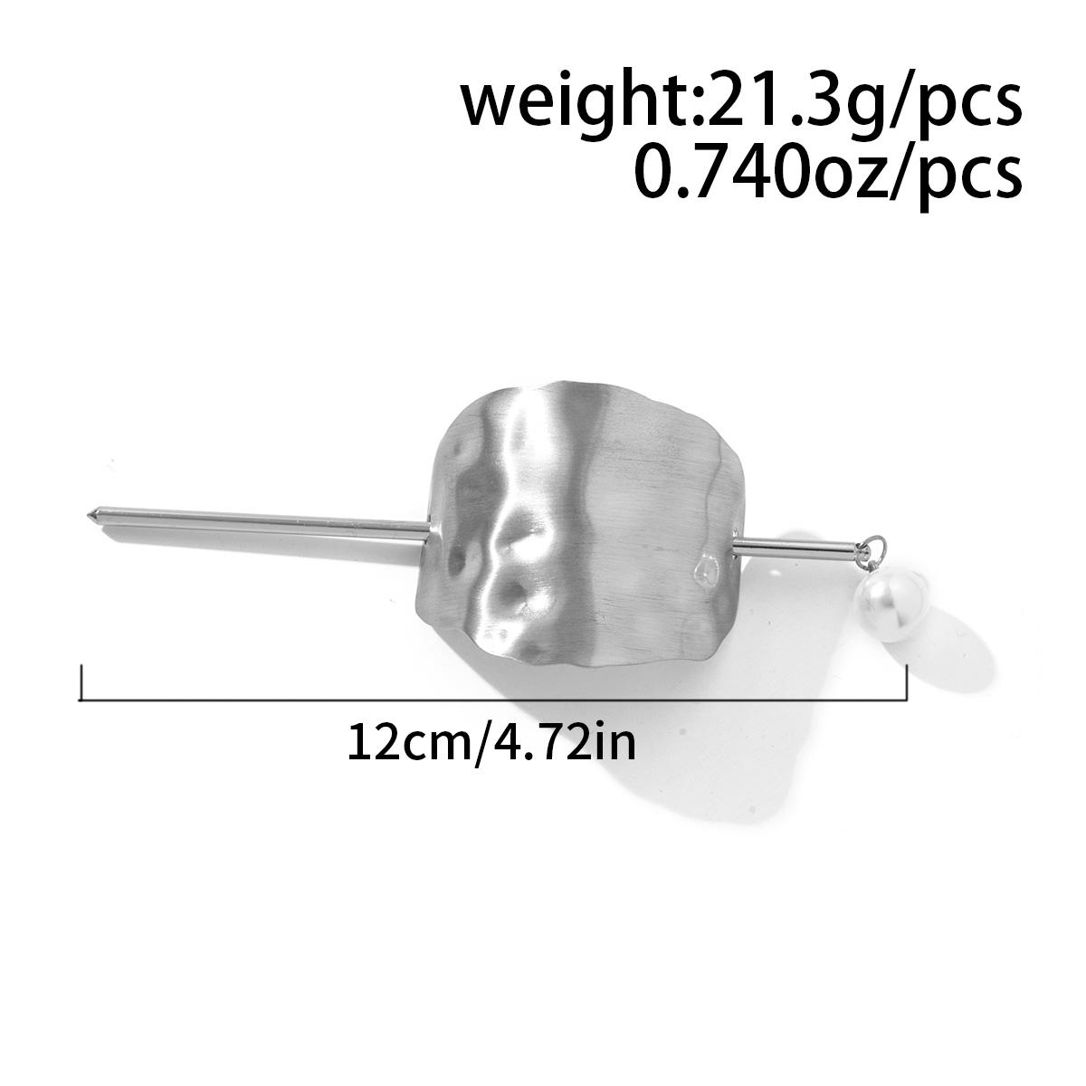 

Универсальные аксессуары для волос Заколка для волос с геометрическим узором сзади из сплава Головной убор Популярная заколка для волос с нишевым темпераментом серебряный