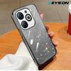 KEYSION Luxury Plating Glitter Phone Case forTECNO Spark Go 2024 20 20C Transparent Soft TPU Shockproof Cover for Tecno Pop 8