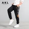 Спортивные длинные брюки для мальчиков в корейском стиле, камуфляжные полосатые брюки для детей постарше