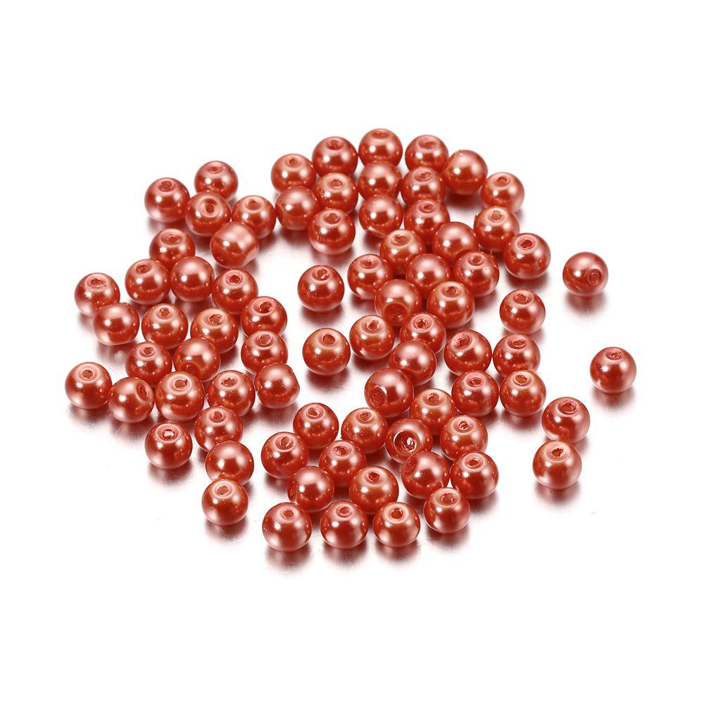Multi-color 4mm Glass Imitation Pearl Beads for DIY Jewelry Crafting