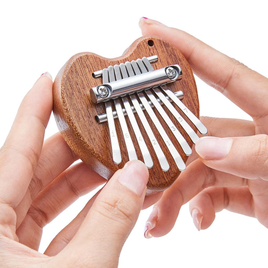 Mini Kalimba 8 Tangi Tumme Piano 1 Förpackning Vattendroppe Stil Sött Instrument Bärbar Utsökt Gåvoset för Barn