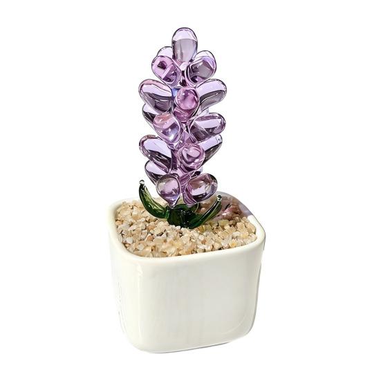 Mini Glass Planter Desktop Ornaments Small Exquisite Craftsmanship Bright Colorful Handmade Texture for Office Bedroom Living Room Home Decor Gift