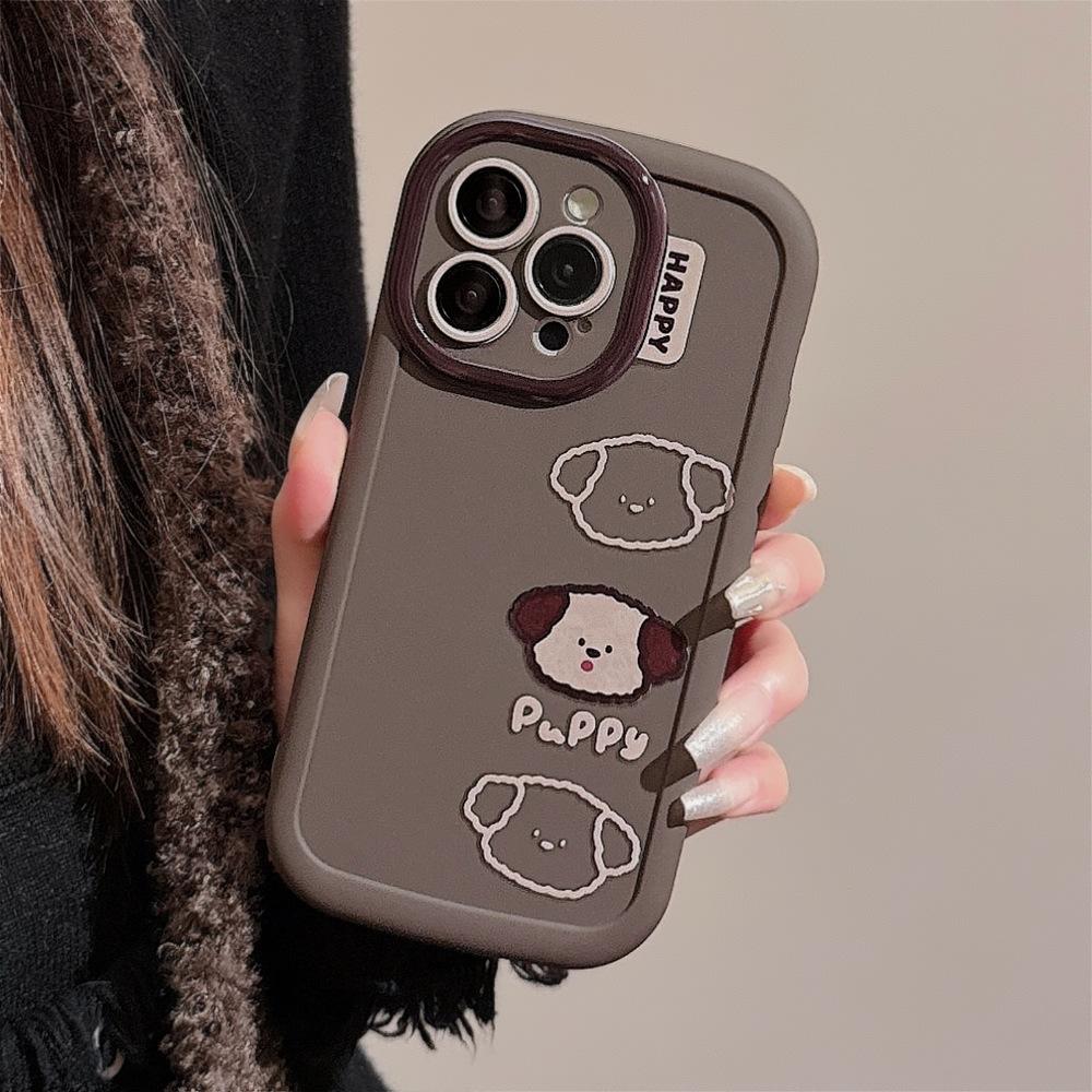 

Niche Ins Puppy Doodle Apple 16 Mobile Phone Case IPhone 15 Silicone Case 11 Applicable To 14pro Max Cartoon 12pro