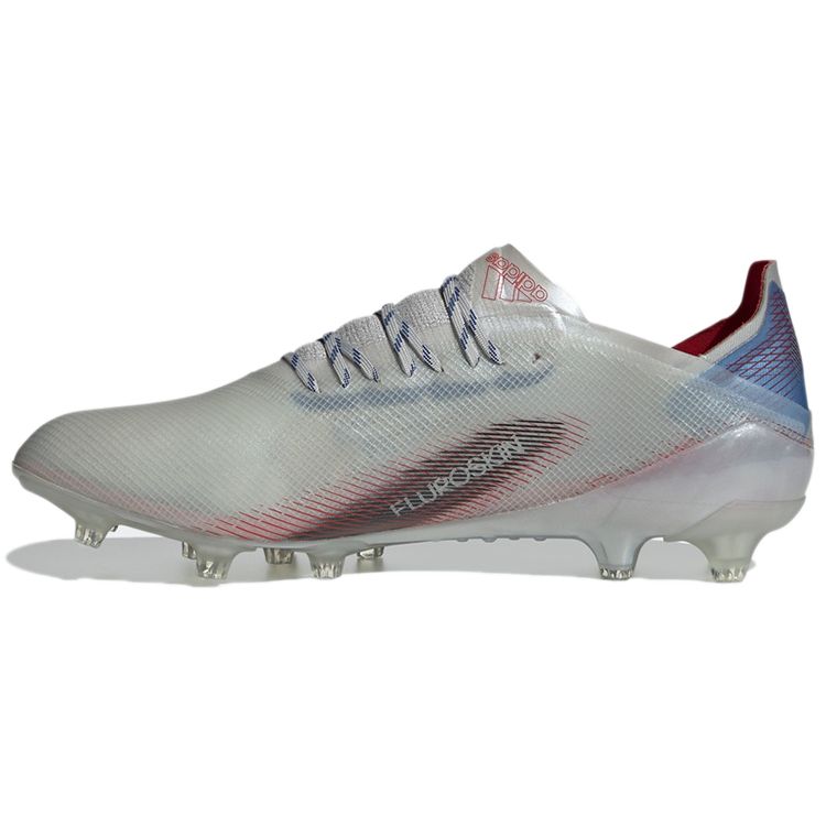 Adidas X Ghosted Round Toe Lace-Up AG (Rubber Short Studs) Slip-Resistant Durable Soccer Shoes Men Soccer Shoes Gray Red G54838