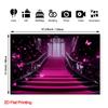 2D Glowing Butterfly Grand Staircase Photography Background Cloth for Glam Parties