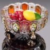 Flavence Engraved Crystal Glass Fruit Bowl