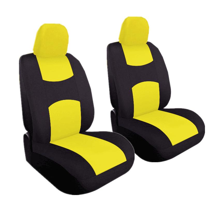 4pcs/set Universal Car Front Seat Cushion Cover + Head Cushion Cover Breathable Cloth Seat Cover Pad