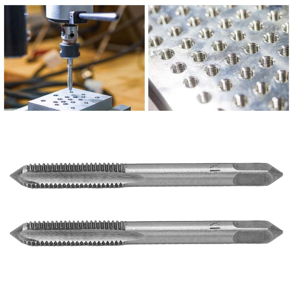 2PCS Metric Thread Metric Tap High Speed Steel Straight Flute Tap Durable Thread Tap  Metalworking
