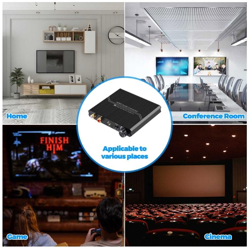 HDMI-compatible  Extractor 5.1ch  Splitter E SPDIF 3.5 Optical Fiber Output DC5V  Converter