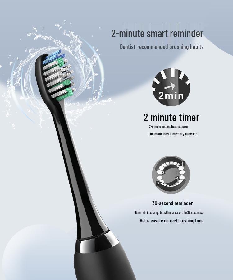 Cross-Border S100 Electric Toothbrush with 8 Heads, 5 Modes, Portable Case & Induction Charging