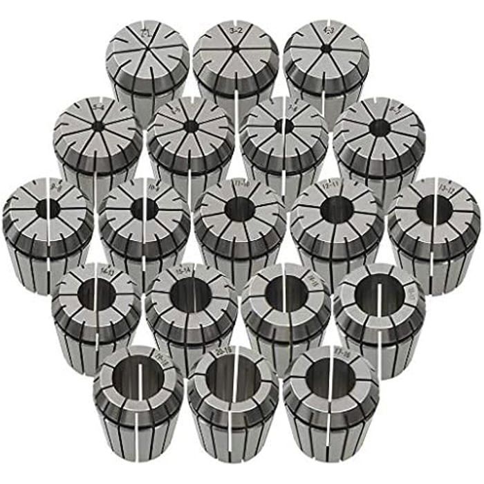 Outils de tournage - VidaXL - Ensemble de 19 douilles de serrage ER32 en acier brut