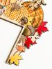 Autumn Pumpkin Door Topper Decor, Colorful Wooden Pumpkins & Leaves Design, Harvest Festival Bedroom Living Room Home Decoration