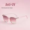 Korean Style Women's Sunglasses, Anti-UV, Gradient Lenses, High-End Round Design, Slimming Effect, Anti-Glare.