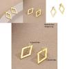 Elegante Geometrische Zweilagige Diamantförmige Ohrstecker für Damen in Gold und Silber