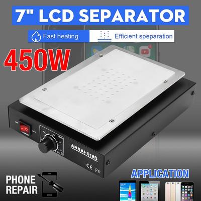 450W Screen Separator Auto Heating Metal Phone Repair Machine Glass Removal Heating Platform Plate for LCD Screen Separators