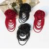 Mesh Chest Flower Handmade Clothing Patches Retro Organza Rose Flower  Hair Clip Accessories