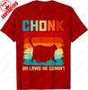 Chonk Cat Scale Meme Funny Retro Style Vintage Unisex Adult Cotton TShirt Men Women Fun Graphic Meowy Lovely Oneck Printed Tops