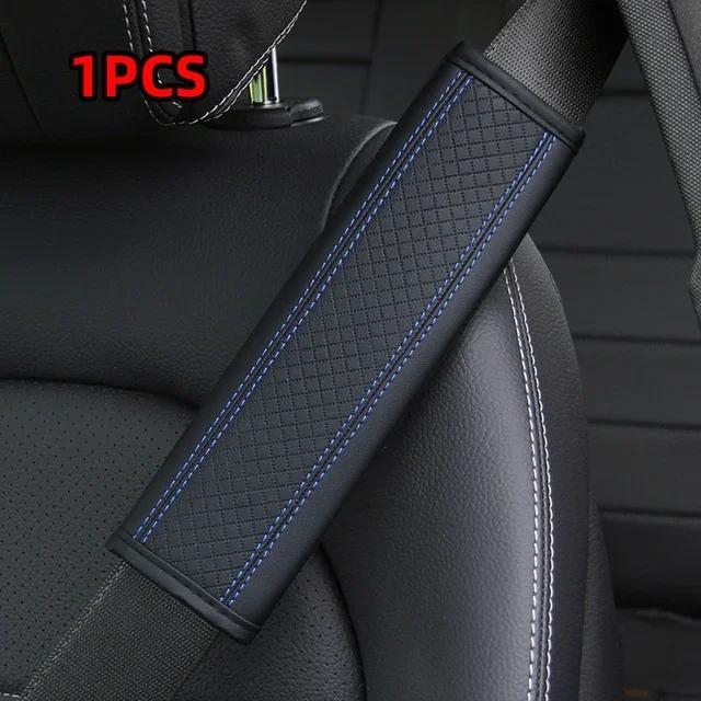 1PC Car Accessories Seat Belt PU Leather Safety Belt Shoulder Cover Breathable Protection Seat Belt Padding Pad Auto Interior