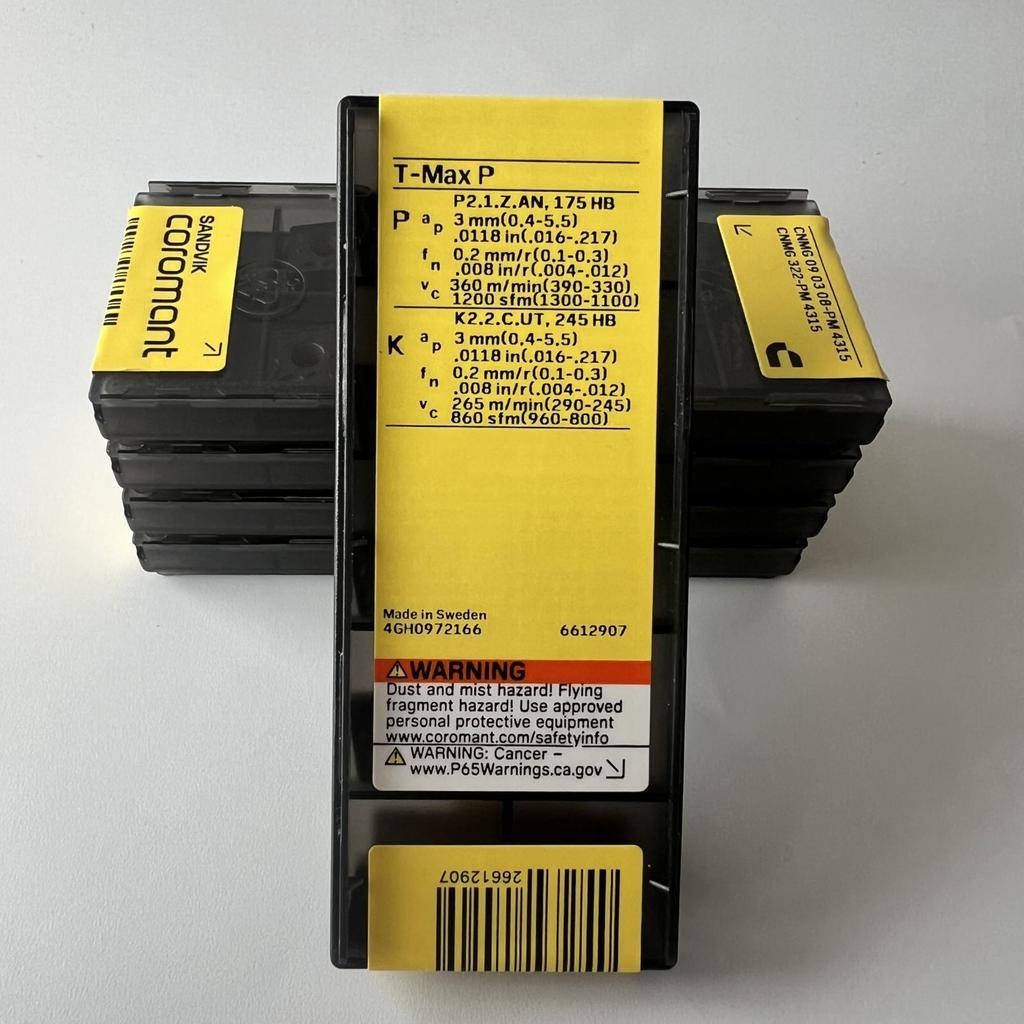 Sandvik / CNMG090308-PM 4315 / Original Swedish Hard Alloy Blade 10 Pcs