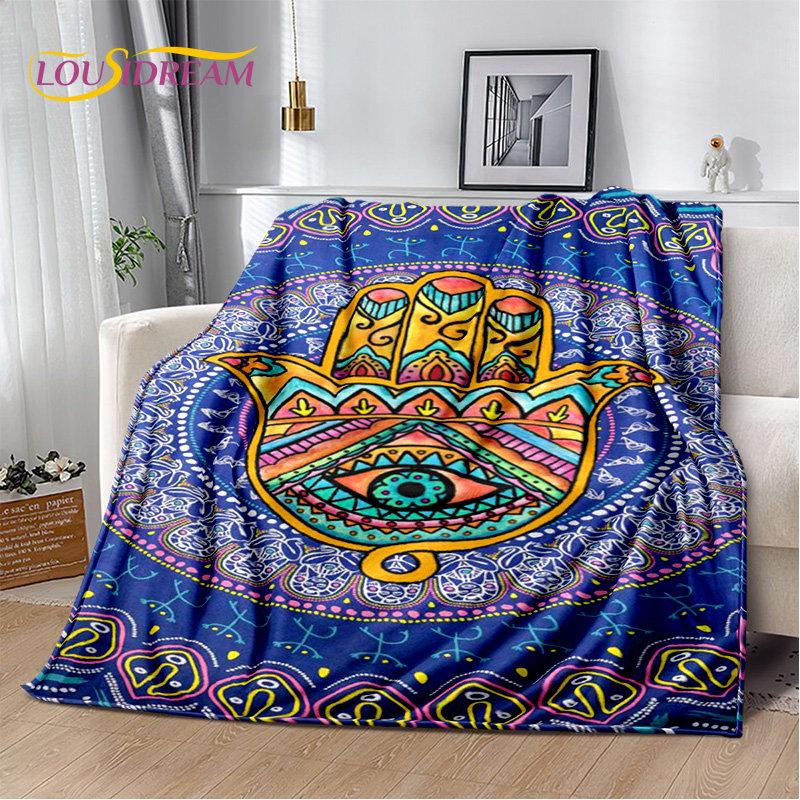 Nazar Evil Eye Tree of Life Soft Plush Blanket,Flannel Blanket Throw Blanket for Living Room Bedroom Bed Sofa Picnic Cover Kids