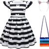 Gabby's Dollhouse Striped Flutter Sleeve Princess Dress for Kids