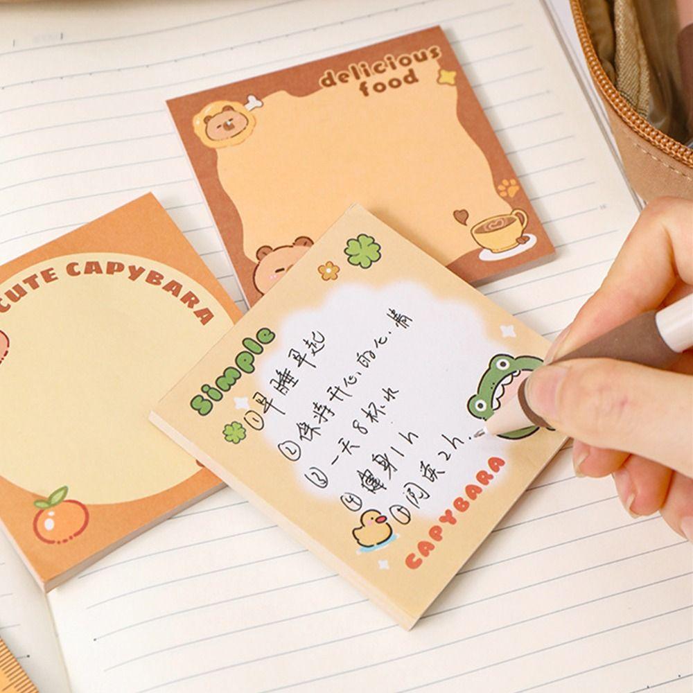 Kawaii Capybara Stationery Set Capybara-themed Capybara Sticky Notes  Desktop Organizer