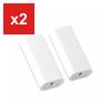 PLUS Cased Eraser Clutto, Refillable Replacement Eraser, 2 pcs, White, ER-0111R-2