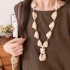 Geometric Acrylic Necklace Oval Sweater Chain Vintage Geometric Necklace  Vintage Style