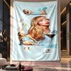 Wandbehang-Gobelin, Stoff-Hintergrund mit Aufdruck von Sabrina Carpenter für Schlafsaal-Party-Dekoration