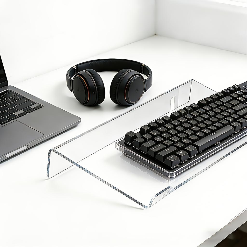 Acrylic Computer Keyboard Stand,Keyboards, Office Supplies and Accessories,Designed To Tilt for Ergonomic Typing,for Use At Home