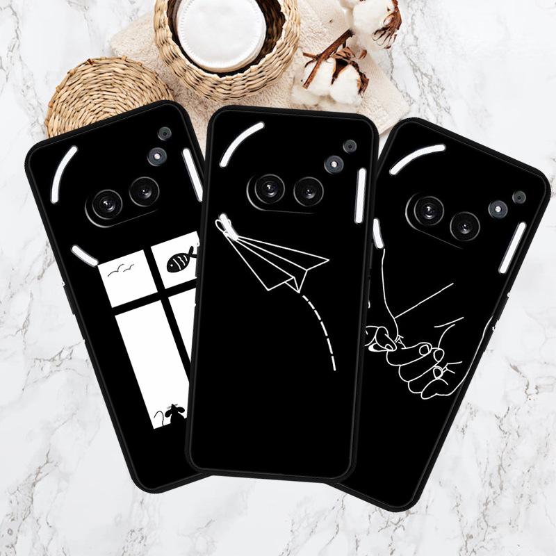 Nothing Phone 2A Luminous Hole TPU Case - Personalized Simple Color Design