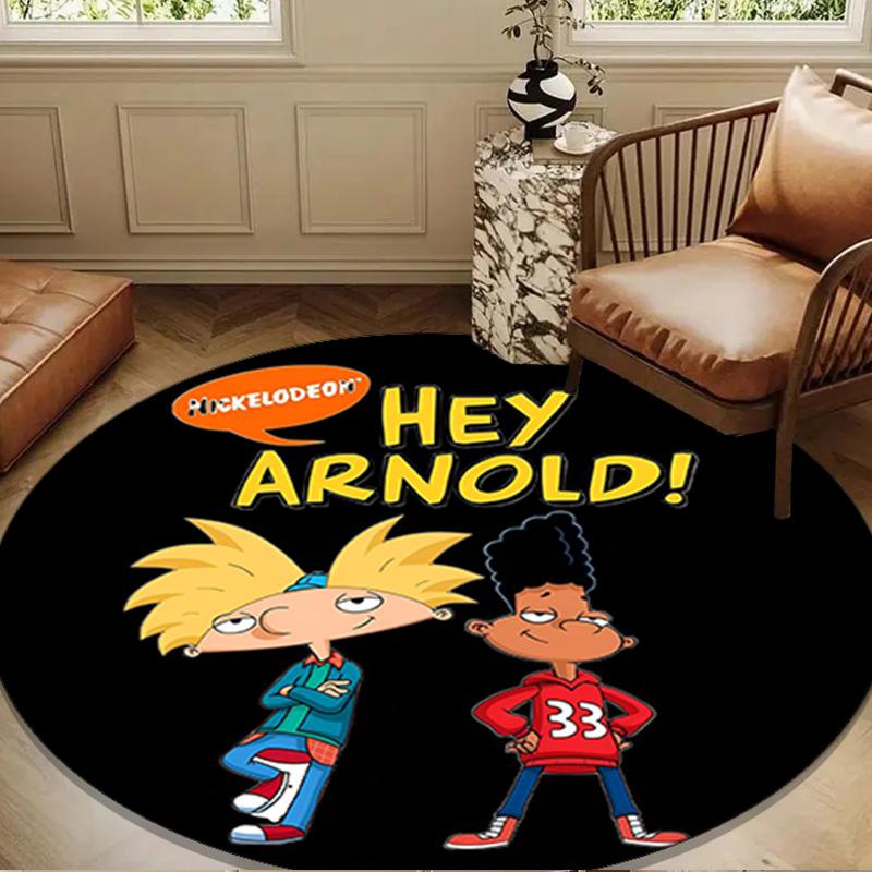 Friendship Laughter Arnold Round mat, Anti-slip Circle Carpet Chair rug For livingroom,Bedroom, doormat home decor Gift Christmas Gifts