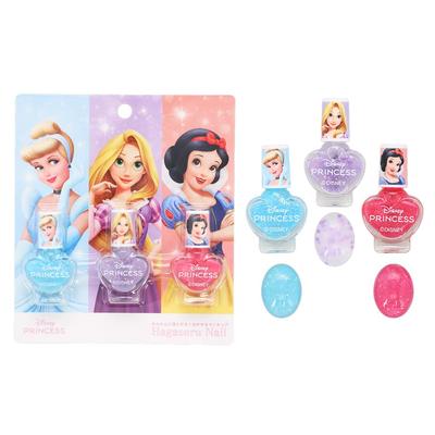 Shobido Disney Princess Nail Polish Set of 3 Princess Cosmetics Series Disney Peel-Off (Disney A) Kids'