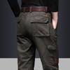 Men's Winter Multi-Pocket Cotton Overalls - Casual, Loose-Fit Outdoor Pants