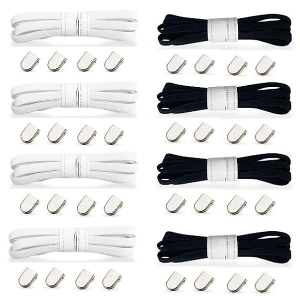 

8 пар эластичных шнурков для кроссовок без узлов.