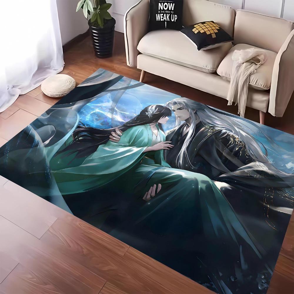 1pc Carpet Game Anime Characters Print for Home Living Room Bedroom Decor Non-slip Rug Floor Mat Comfortable Carpet for Fan Gift
