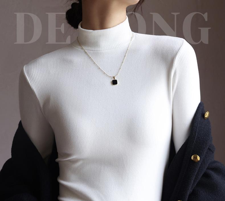 Verbessertes Langarm-Slim-Fit-Hemd aus deutschem Samt mit mittlerem Kragen für Damen - Perfekt für Herbst und Winter