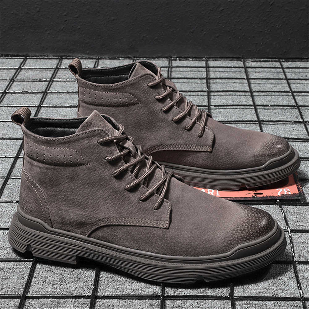 Fashion Winter 42-43 School Shoes Man High Shoes Men Boots Sneakers Sport Snaeker Bascket Luxury Brand Shors Industrial Sewing