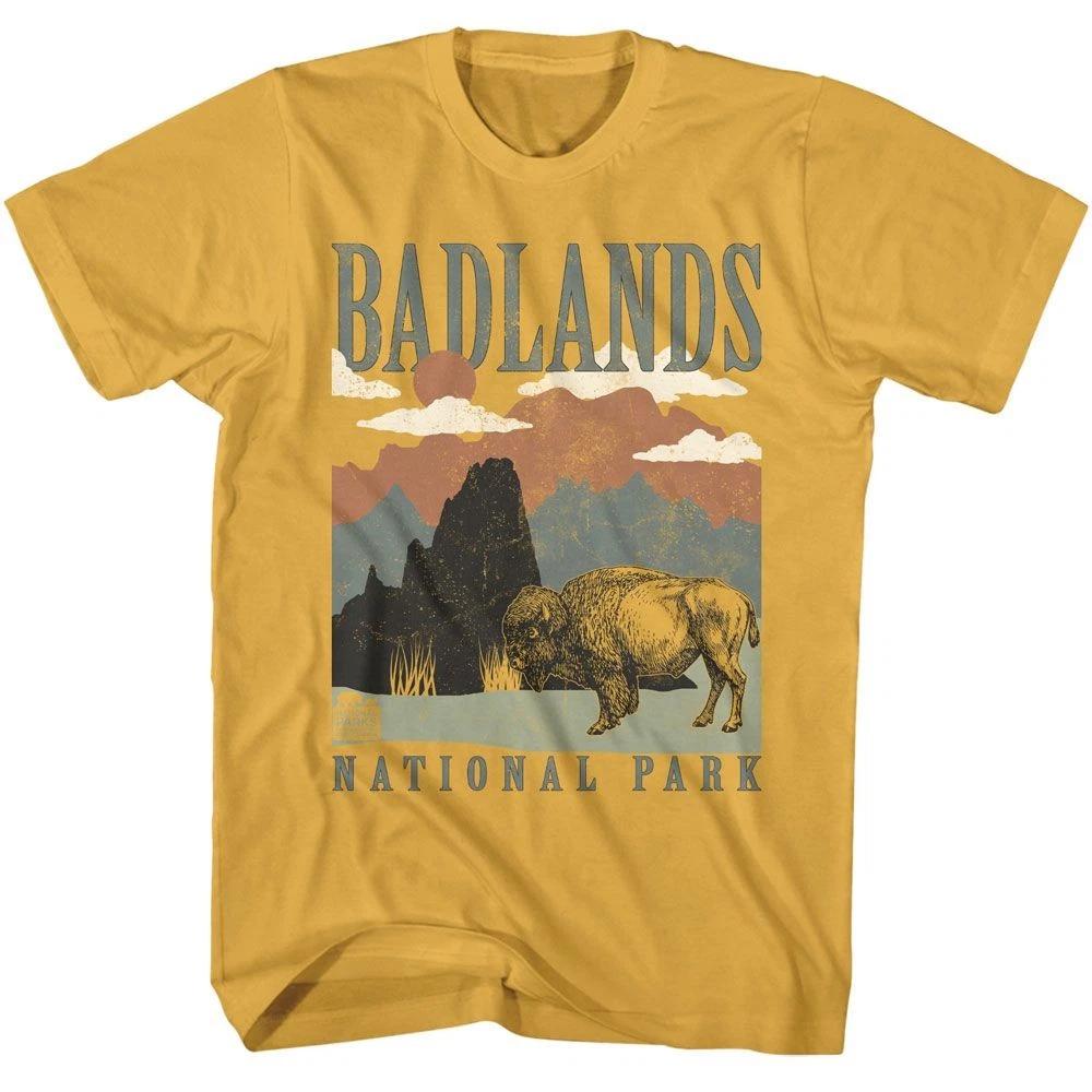 National Parks - Badlands Landscape Recolor - American Classics - Solid Yellow A 140