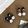 2025 Autumn/Winter Girls' Polka Dot Smiley Face Cotton-Lined Casual Skate Shoes