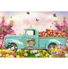 Spring Easter Natural Scenery Grassland Rabbit Theme Banner Backdrop, Children's Birthday Party Decoration Photography Backdrop