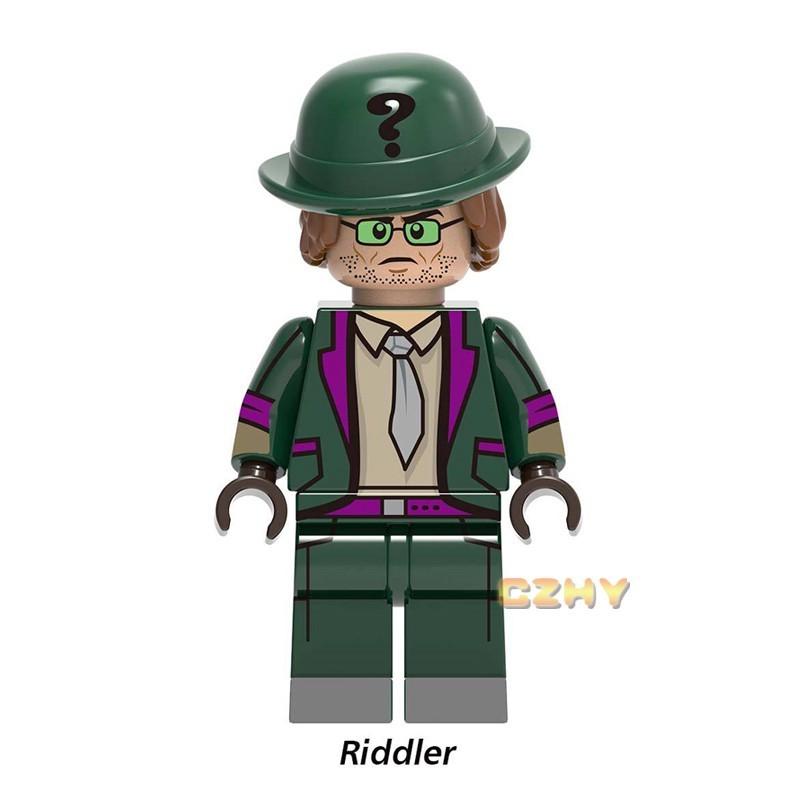 DC Comics Mini-Figur Batman Lego Minifiguren Joker Scarecrow Pinguin Steine Spielzeug X0227