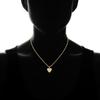 Full Micro Paved Solid Heart Pendant Classic Cable Link Chain Women Clavicle Necklace