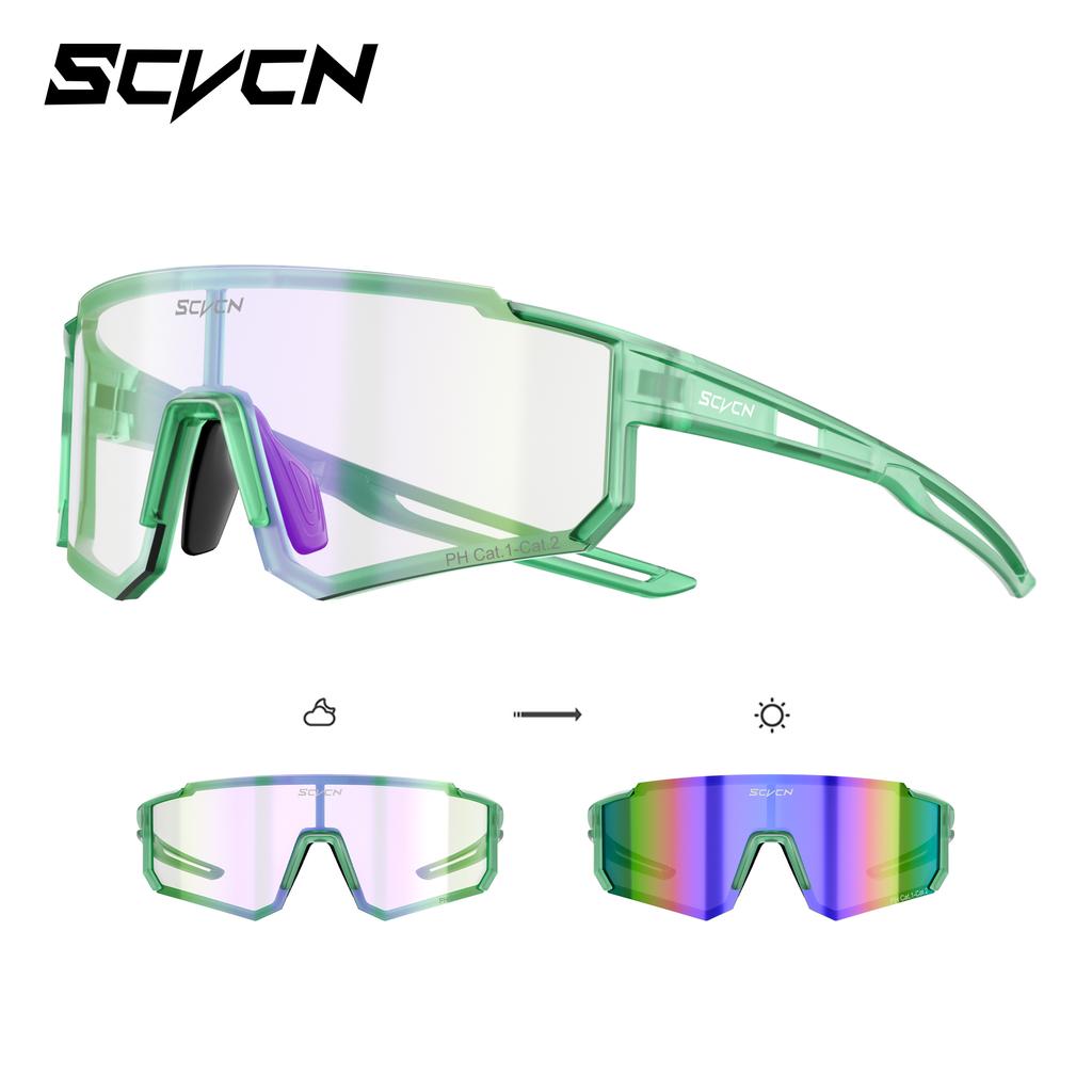 SCVCN Photochromic Hiking Eyewear Cycling Glasses Sunglasses for Men Cycling Road Mountain Bike Glasses Women Casual Windproof