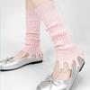 Fashion Wasteland Style Knitted Sock Covers High Elastic Knitted Pile Socks Sweet Style Y2K Socks Girls Fashion