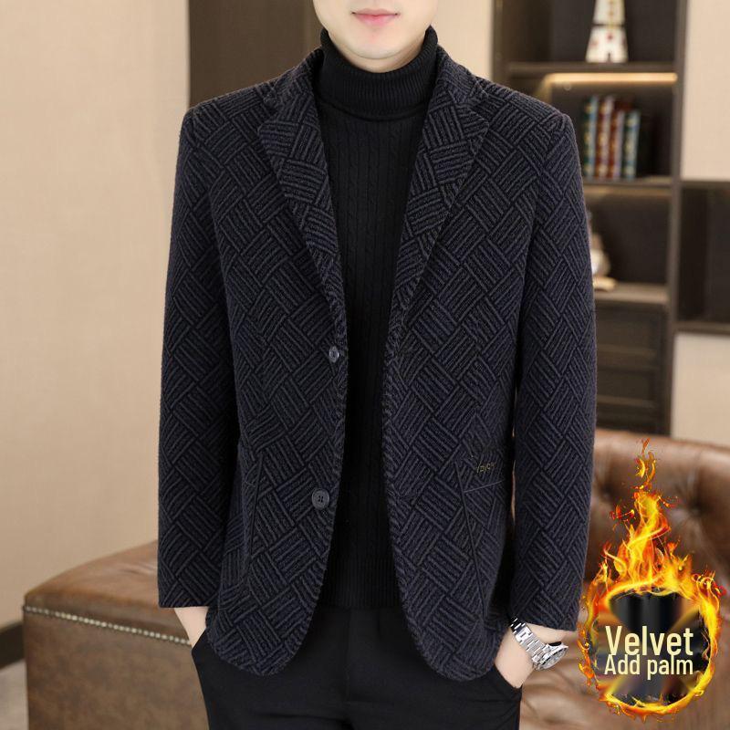 Men's Warm Woolen Suit Jacket - Autumn/Winter Edition