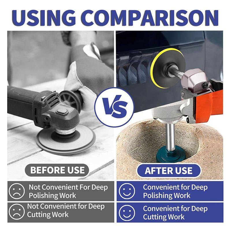 A60zangle Grinder Extension Pole,M10 Thread Polisher Adapter Pole, Grinder Extension For 100 Type Angle Grinder/Polishermay